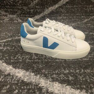 Veja Campo Chrome Free Leather White Paros Suede Women’s Size 7, 8, 9